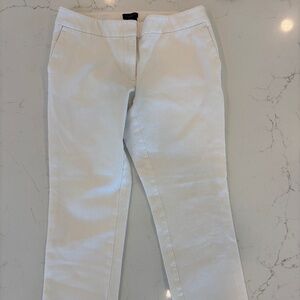 ANN TAYLOR SIGNATURE White Crop Stretch Capri Pants